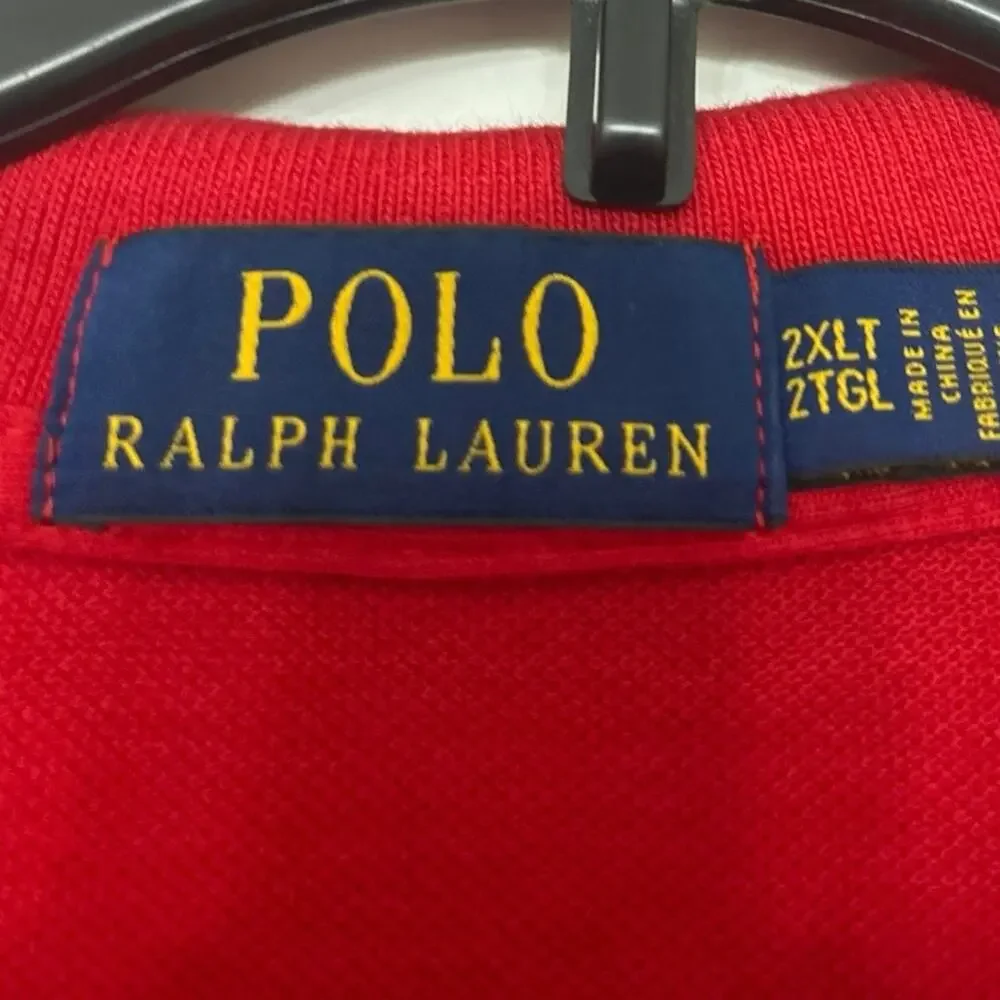 Polo Ralph Lauren Red Cotton Polo Shirt 2XLT Big Tall Classic Preppy Americana
